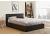 4ft Small Double Berlinda Brown Faux leather ottoman bed frame 5